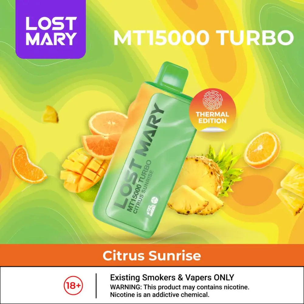 Lost Mary Mt15000 Puffs Disposable Vape - Citrus Sunrise - Disposable Vape - Vapes Uae