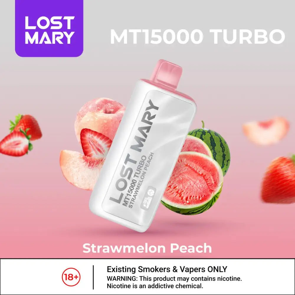 Lost Mary Mt15000 Puffs Disposable Vape - Strawmelon Peach - Disposable Vape - Vapes Uae