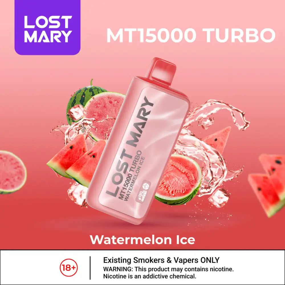 Lost Mary Mt15000 Puffs Disposable Vape - Watermelon Ice - Disposable Vape - Vapes Uae