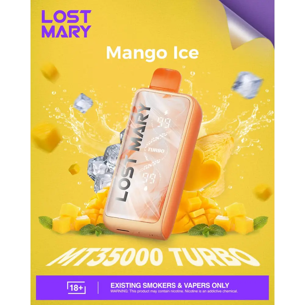 Lost Mary Mt35000 Puffs Disposable Vape - Mango Ice - Disposable Vape - Vapes Uae