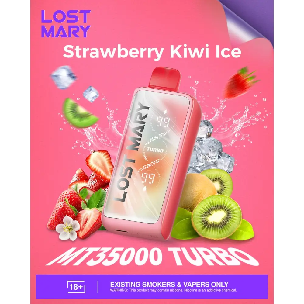 Lost Mary Mt35000 Puffs Disposable Vape - Strawberry Kiwi Ice - Disposable Vape - Vapes Uae