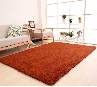 Luxurious soft shag area rug - plush neutral carpet for living room bedroom & entryway - brown / 40x60cm - home & garden