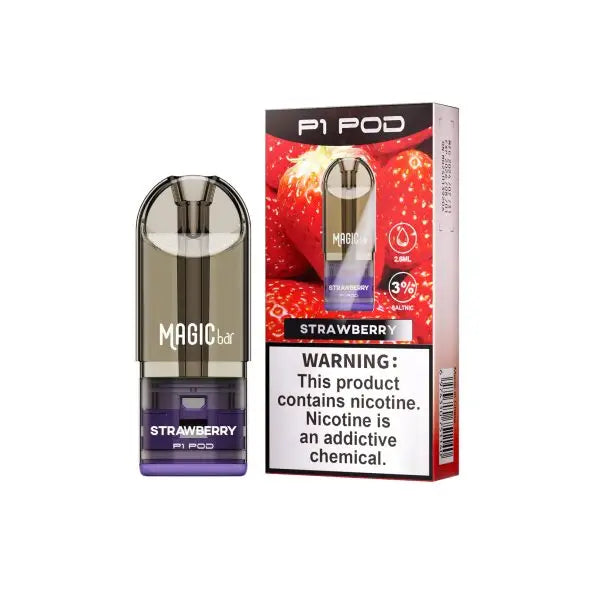 Magic Bar P1 Mtl Prefilled Pod System - Strawberry / 3% - Vape Device - Vapes Uae