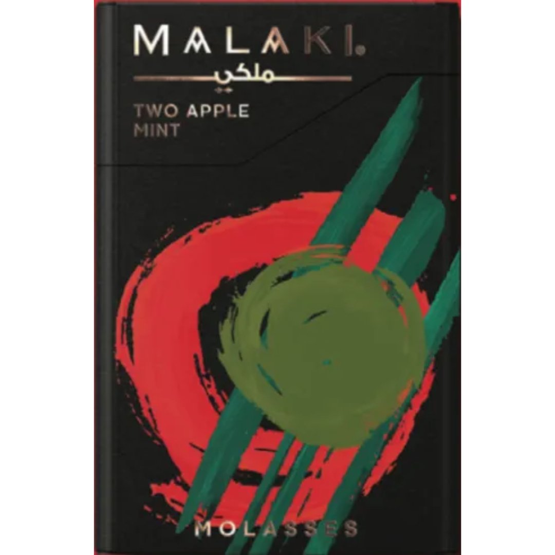 Malaki all flavors - two apple mint / 50g - shisha molasses - vapes uae