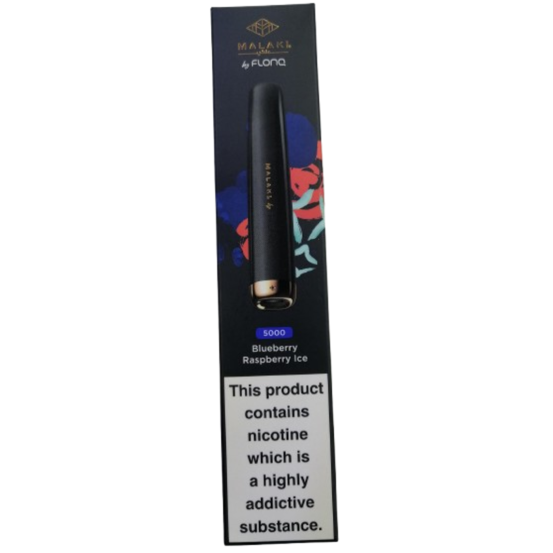 Malaki disposable vape by flonq 5000 puffs - blueberry raspberry ice - disposable vape - vapes uae