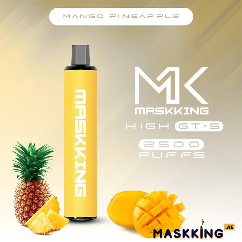 Maskking high gt-s 2500 puffs - mango pineapple - disposable vape