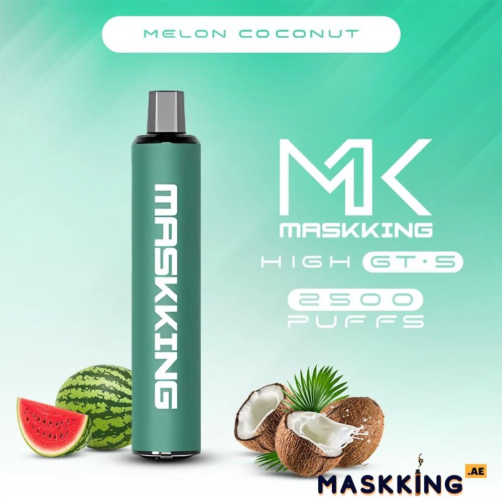 Maskking high gt-s 2500 puffs - melon coconut - disposable vape