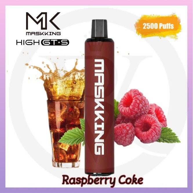 Maskking high gt-s 2500 puffs - raspberry coke - disposable vape