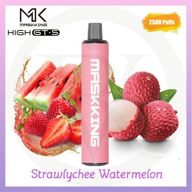 Maskking high gt-s 2500 puffs - strawberry lychee watermelon - disposable vape