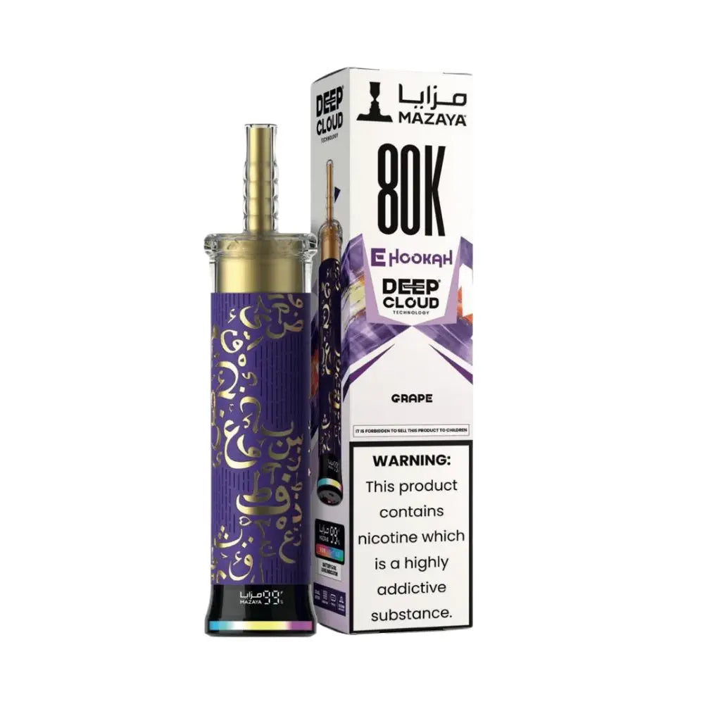 Mazaya Deep Cloud 80000 Puffs Disposable Vape - Grape - Disposable Vape - Vapes Uae