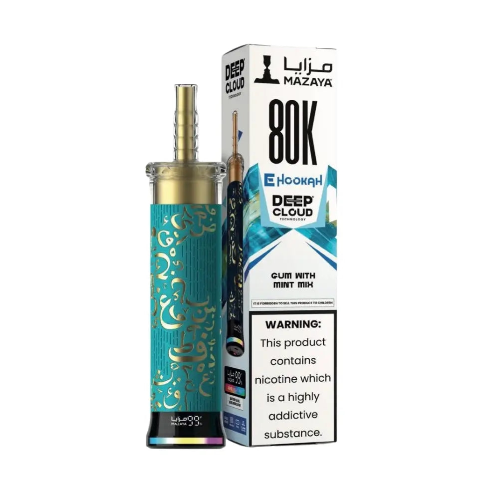 Mazaya Deep Cloud 80000 Puffs Disposable Vape - Gum with Mint Mix - Disposable Vape - Vapes Uae