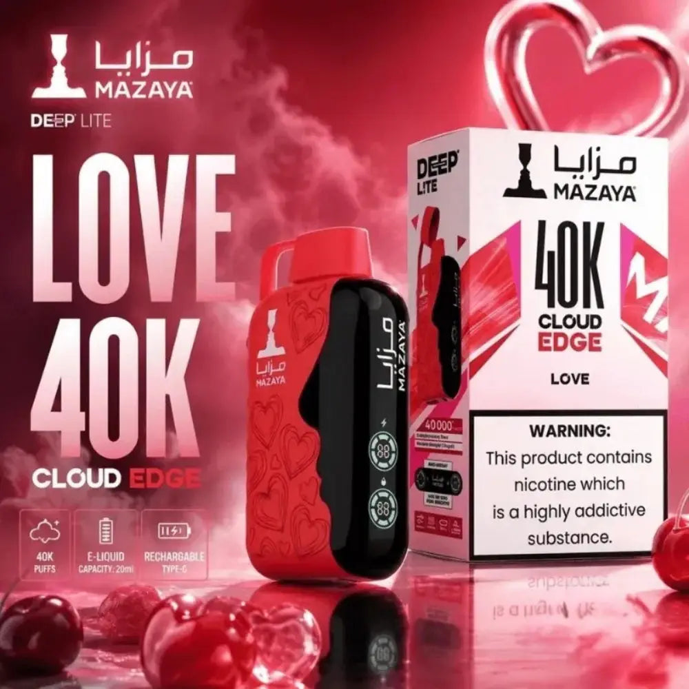 Mazaya Deep Lite Cloud Edge 40000 Puffs Disposable Vape - Love - Disposable Vape - Vapes Uae