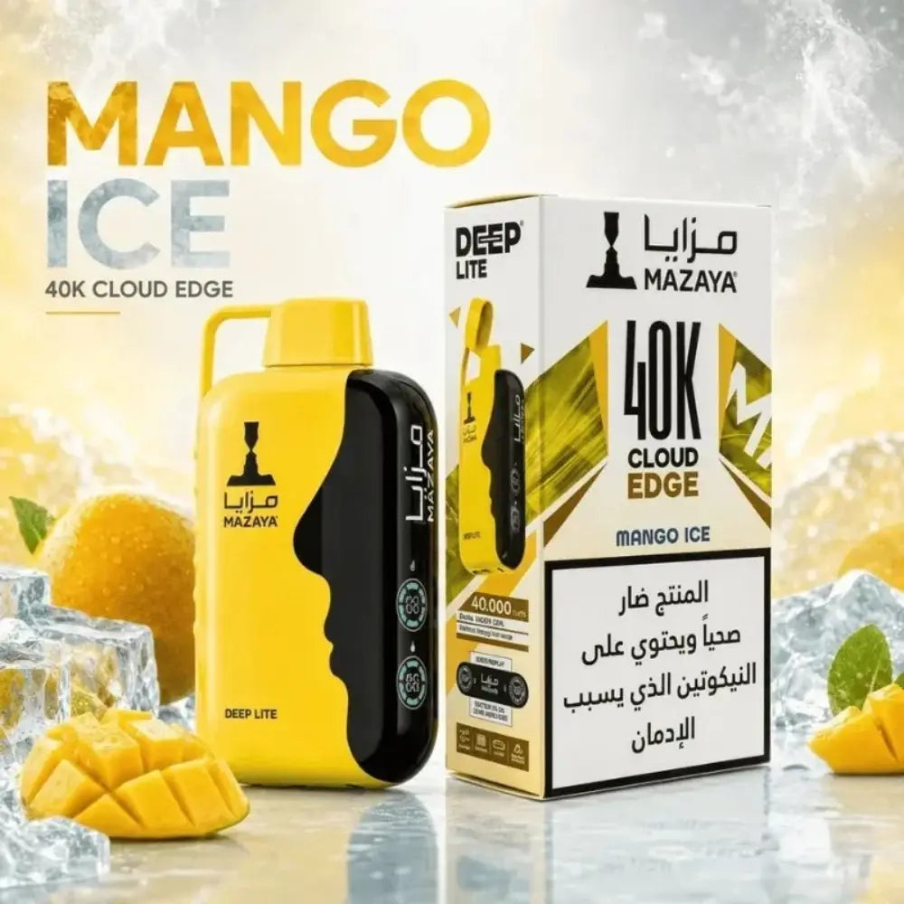 Mazaya Deep Lite Cloud Edge 40000 Puffs Disposable Vape - Mango Ice - Disposable Vape - Vapes Uae