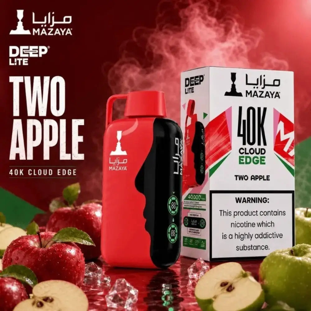 Mazaya Deep Lite Cloud Edge 40000 Puffs Disposable Vape - Two Apple Max - Disposable Vape - Vapes Uae