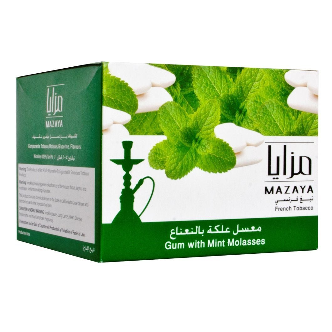 Mazaya tobacco shisha molasses - gum with mint / 250g - shisha molasses - vapes uae