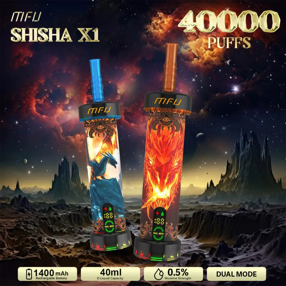 Mfu Shisha X1 40000 Puffs Disposable Vape - Lemon Lime - Disposable Vape - Vapes Uae
