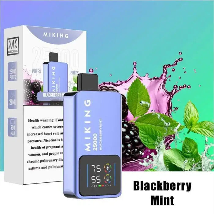 Miking 25000 Puffs Disposable Vape - Blackberry Mint - Disposable Vape - Vapes Uae