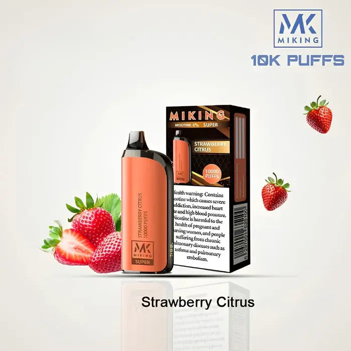 Miking Super 10000 Puffs Disposable Vape - Strawberry Citrus - Disposable Vape - Vapes Uae