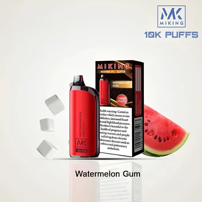 Miking Super 10000 Puffs Disposable Vape - Watermelon Gum - Disposable Vape - Vapes Uae