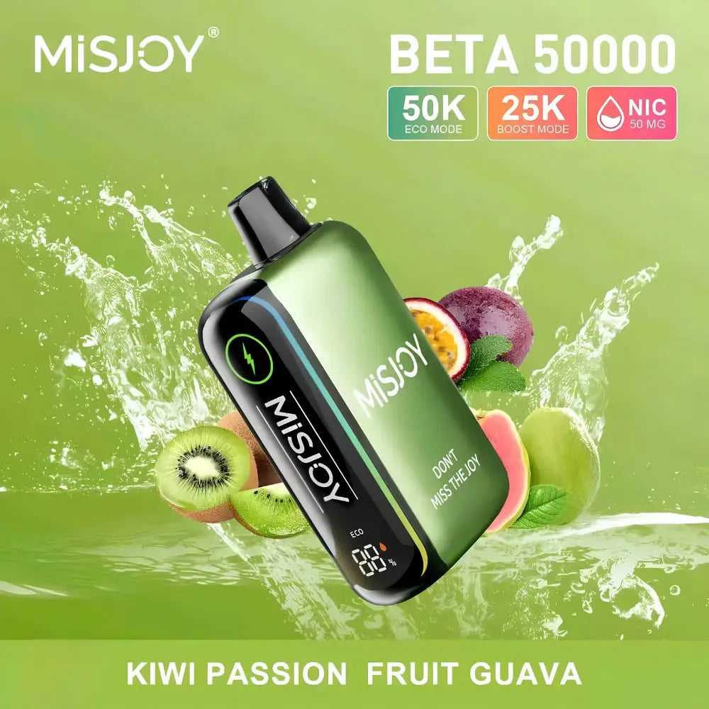 Misjoy Beta 50000 Puffs Disposable Vape - Kiwi Passion Fruit Guava - Disposable Vape - Vapes Uae
