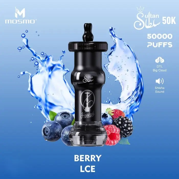 Mosmo Sultan 50000 Puffs Disposable Vape - Berry Ice - Disposable Vape - Vapes Uae