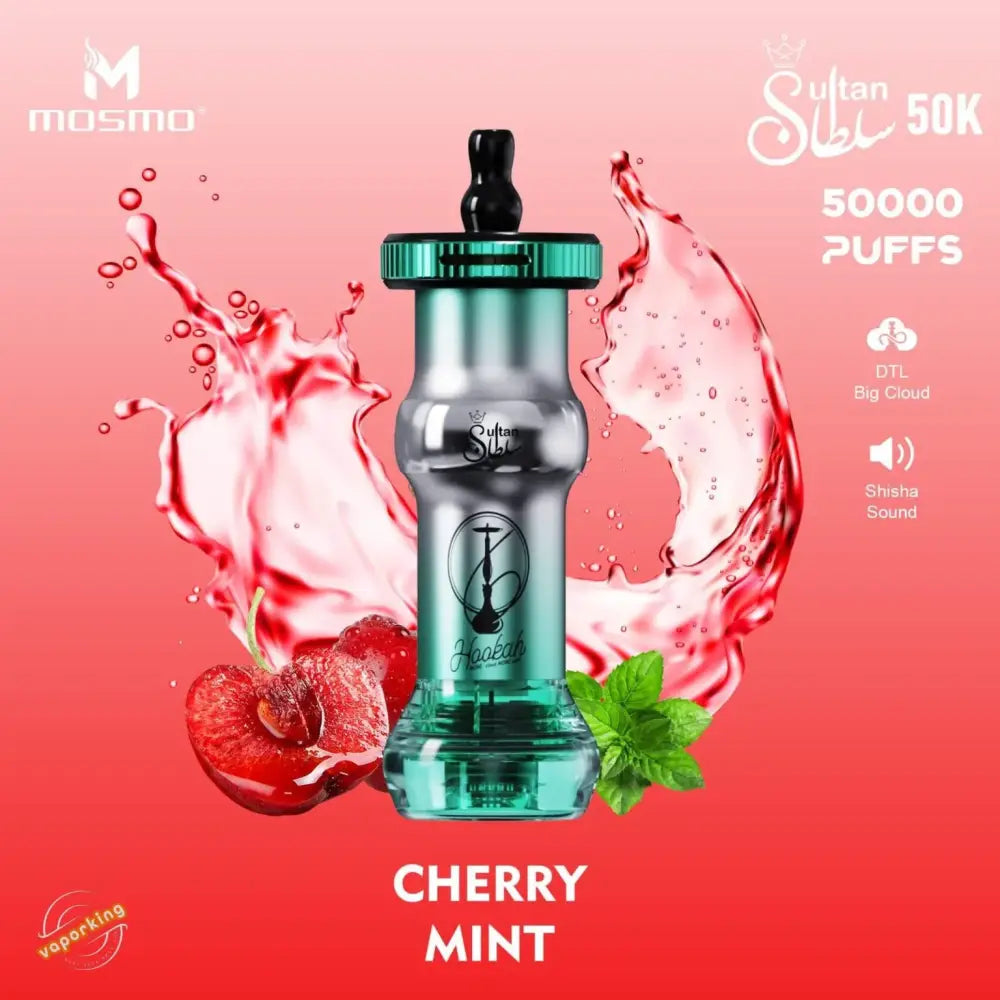 Mosmo Sultan 50000 Puffs Disposable Vape - Cherry Mint - Disposable Vape - Vapes Uae