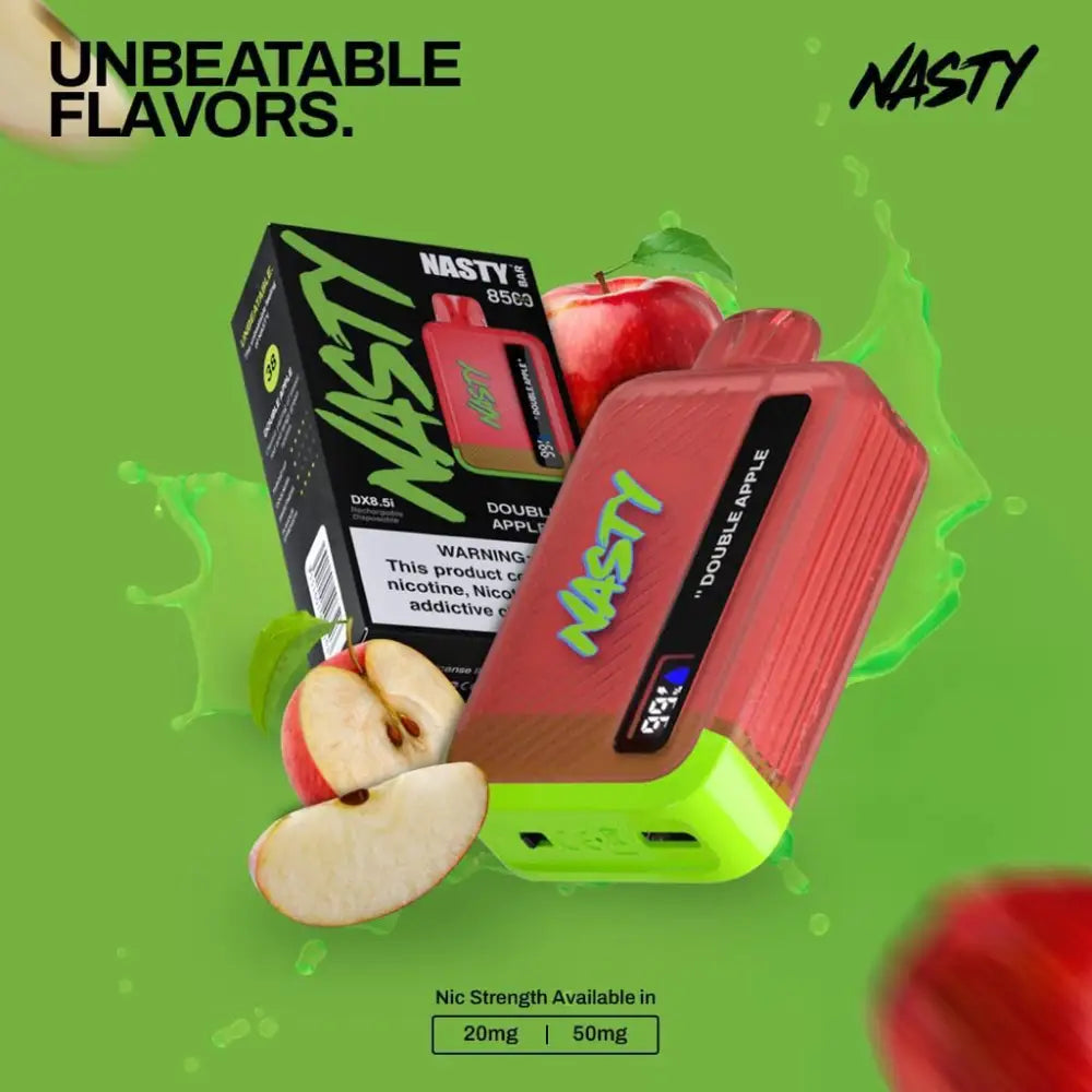 Nasty Bar 8500 Puffs - Double Apple / 50mg (5% ) - Disposable Vape - Vapes Uae