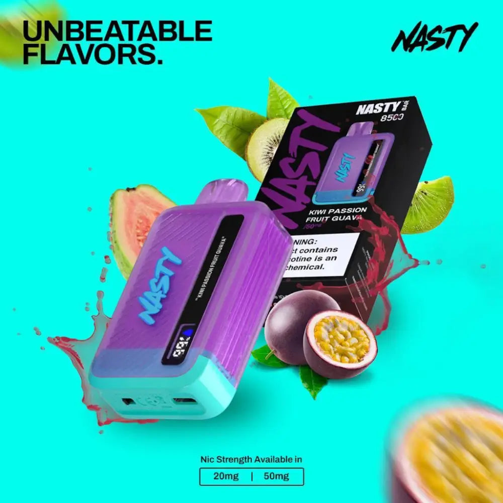 Nasty Bar 8500 Puffs - Kiwi Passion Fruit Guava / 50mg (5% ) - Disposable Vape - Vapes Uae