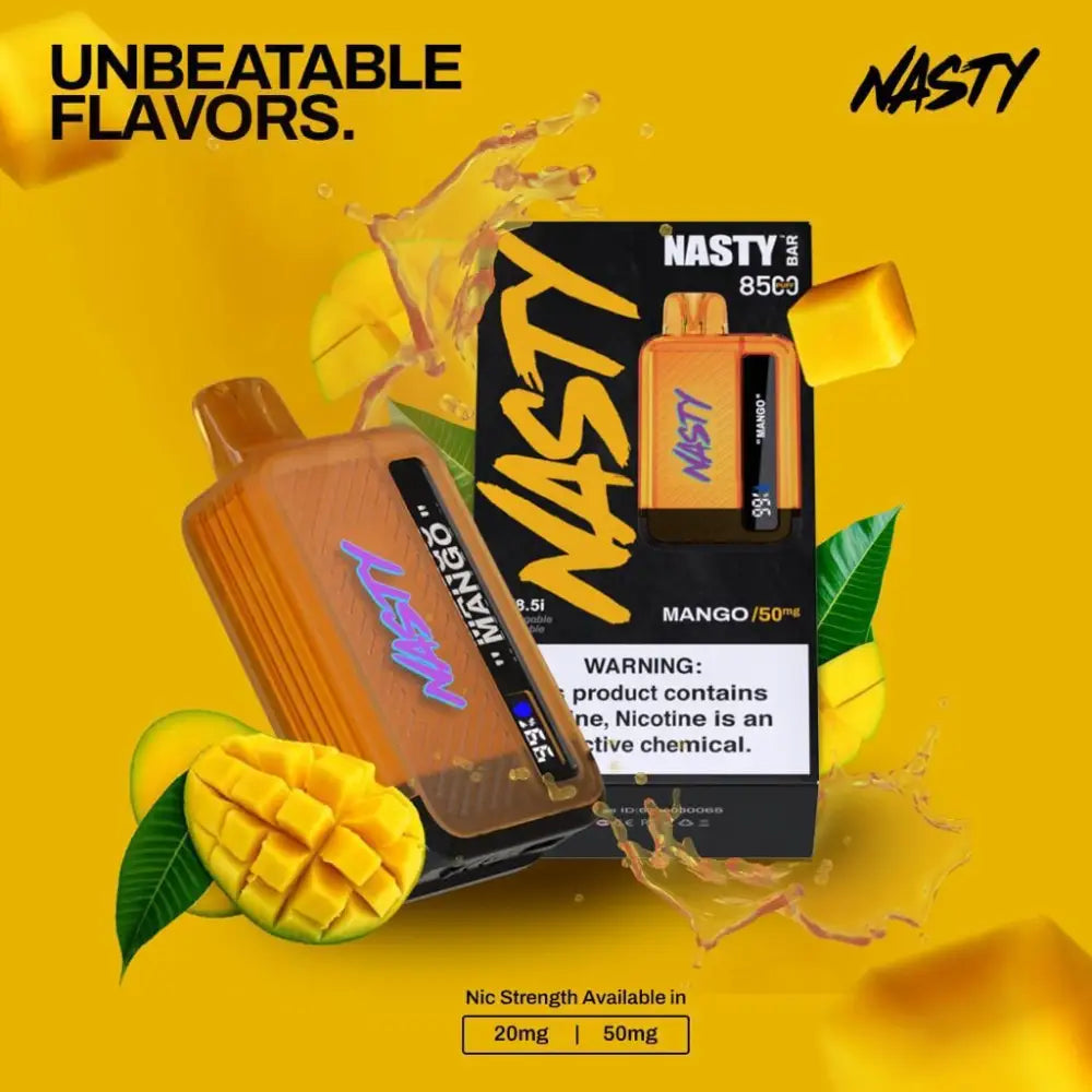 Nasty Bar 8500 Puffs - Mango Ice / 50mg (5% ) - Disposable Vape - Vapes Uae