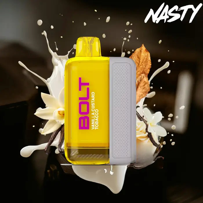 Nasty Bolt 50000 Puffs Disposable Vape - Vanilla Custard Tobacco - Disposable Vape - Vapes Uae