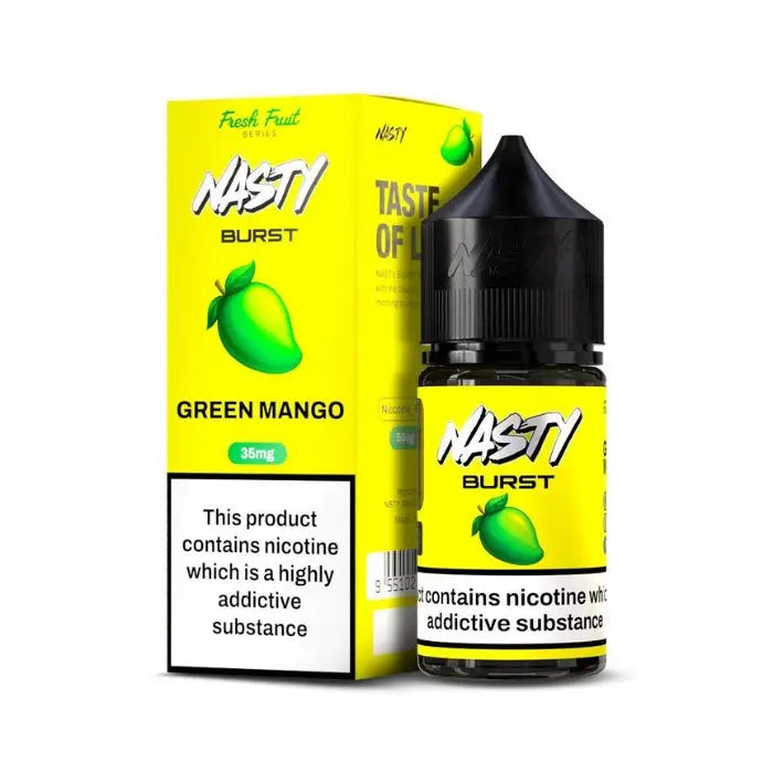 Nasty Burst Salt Nicotine E-liquid - Green Mango / 20mg - E-liquid - Vapes Uae