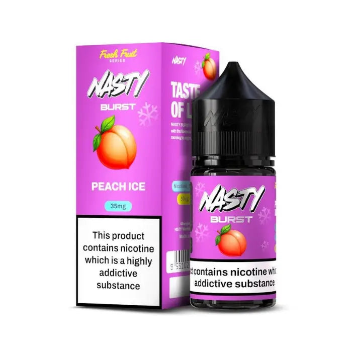 Nasty Burst Salt Nicotine E-liquid - Peach Ice / 20mg - E-liquid - Vapes Uae