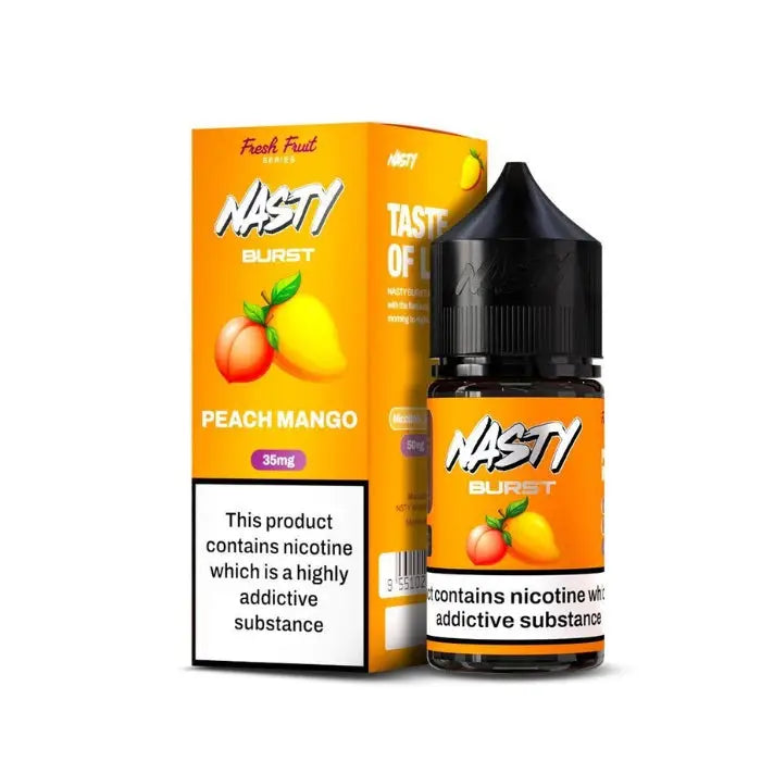 Nasty Burst Salt Nicotine E-liquid - Peach Mango / 20mg - E-liquid - Vapes Uae