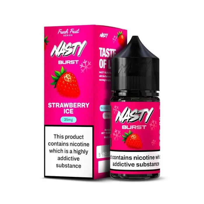 Nasty Burst Salt Nicotine E-liquid - Strawberry Ice / 20mg - E-liquid - Vapes Uae