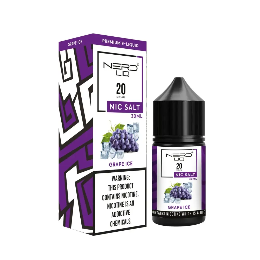 Nerd Liq E-juice 30ml - Grape Ice - E-liquid - Vapes Uae