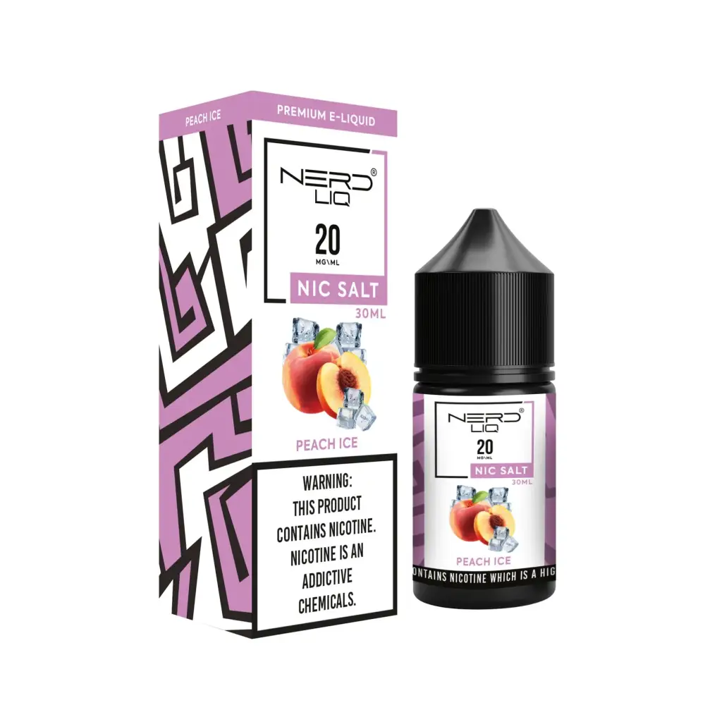 Nerd Liq E-juice 30ml - Peach Ice - E-liquid - Vapes Uae