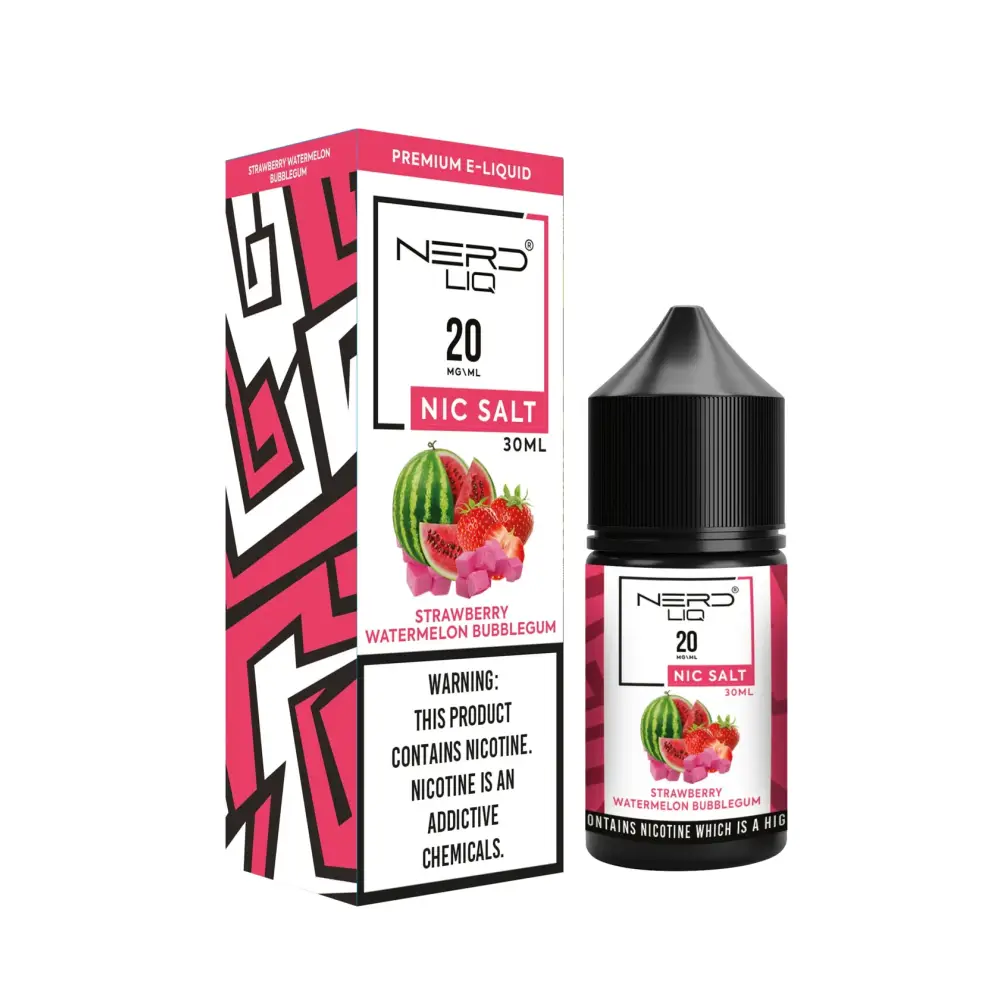 Nerd Liq E-juice 30ml - Strawberry Watermelon Bubble Gum - E-liquid - Vapes Uae