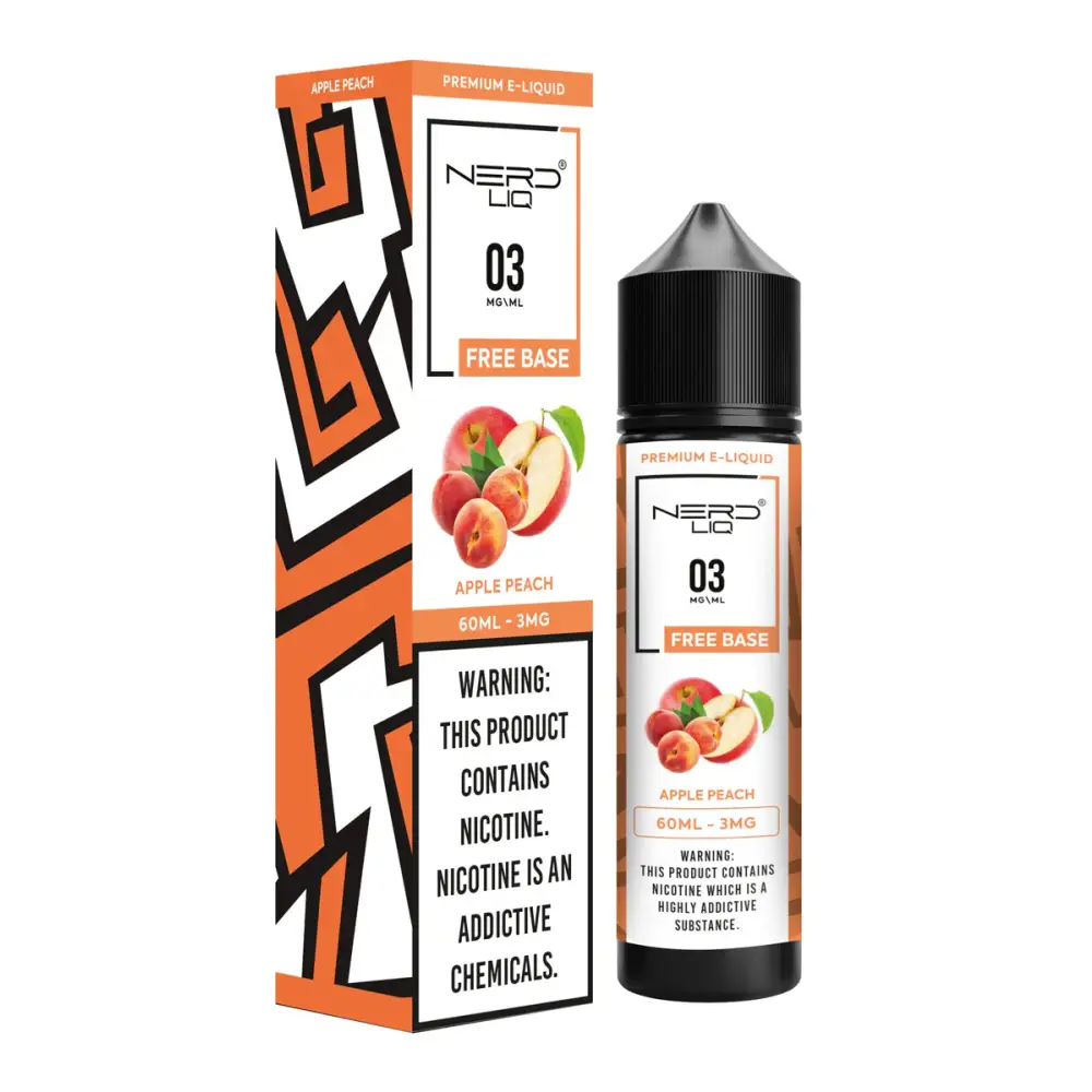 Nerd Liq E-juice 60ml - Apple Peach - E-liquid - Vapes Uae