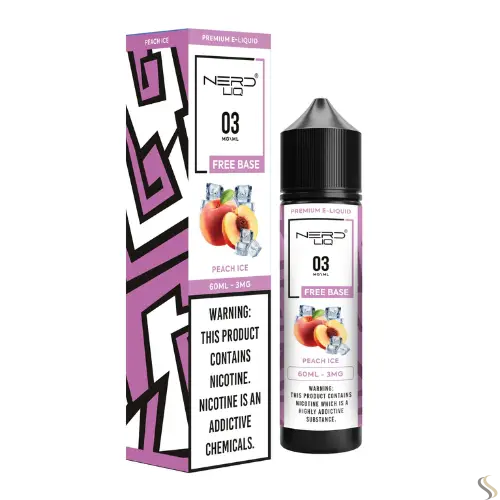 Nerd Liq E-juice 60ml - Peach Ice - E-liquid - Vapes Uae