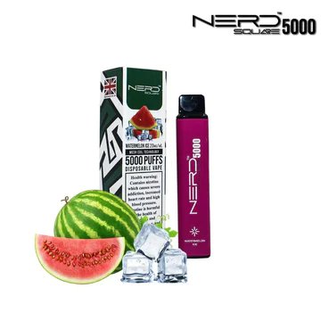 Nerd squar 5000 puffs - watermelon ice / 20mg(2% ) - disposable vape