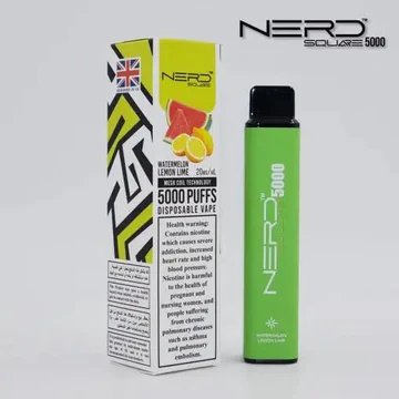 Nerd squar 5000 puffs - watermelon lemon lime / 20mg(2% ) - disposable vape - vapes uae