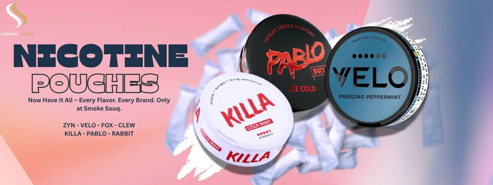Nicotine pouch product advertisement.