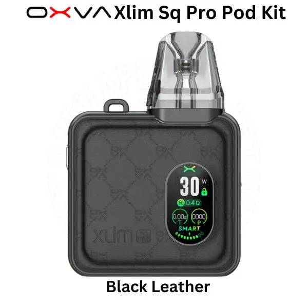Oxva Xlim Sq Pro Pod System - Black Leather - Vape Device - Vapes Uae