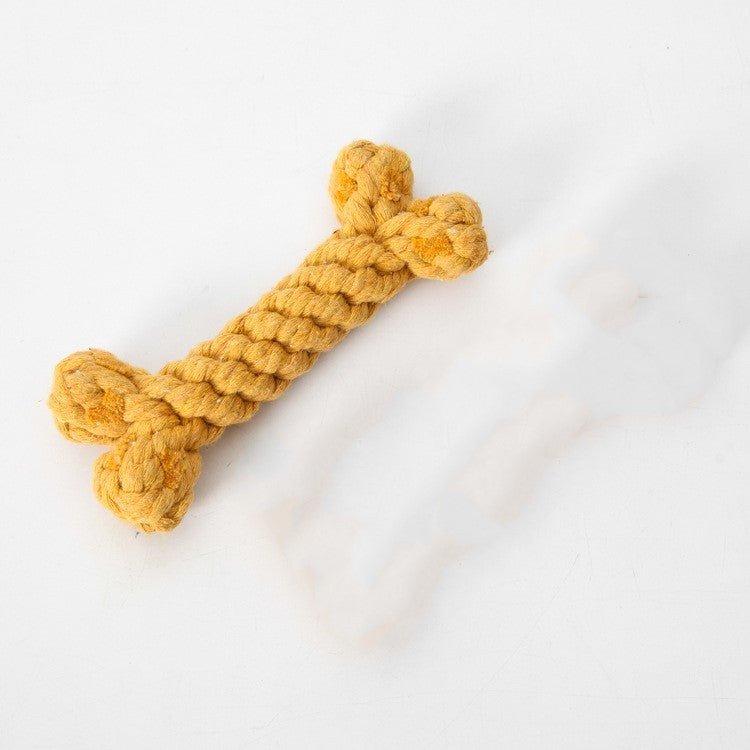 Pet toy - dog bone toy - yellow - pet toy dog toy bone