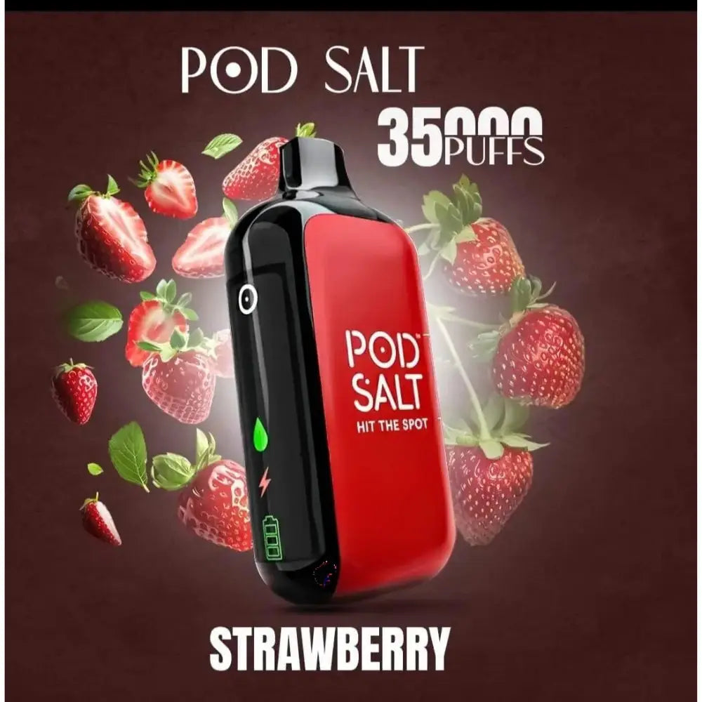 Pod Salt 35000 Puffs Disposable Vape - Strawberry - Disposable Vape - Vapes Uae