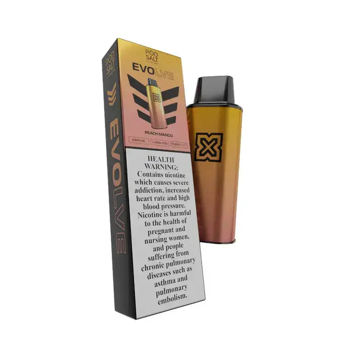 Pod Salt Evolve Pre-filled Pod System - Peach Mango / 2% - Vape Device - Vapes Uae