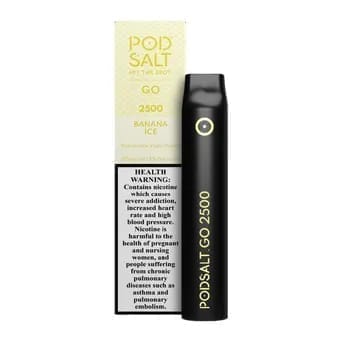 Pod salt go 2500 puffs - banana ice / 20mg(2% ) - disposable vape - vapes uae