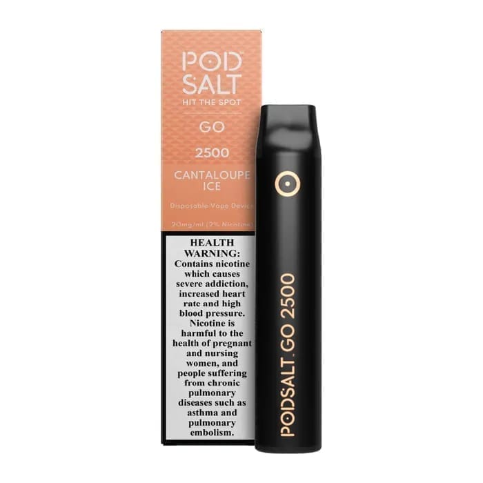 Pod salt go 2500 puffs - cantaloupe ice / 20mg(2% ) - disposable vape