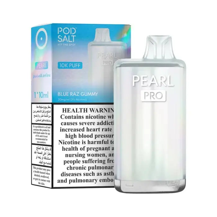 Pod Salt Pearl Pro 10000 Puffs Disposable Vape - Blue Razz Gummy - Disposable Vape - Vapes Uae