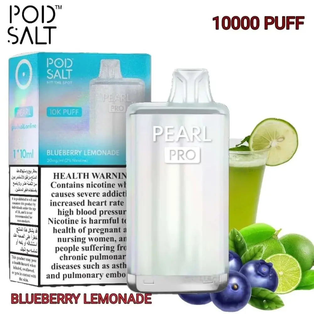 Pod Salt Pearl Pro 10000 Puffs Disposable Vape - Blueberry Lemonade - Disposable Vape - Vapes Uae